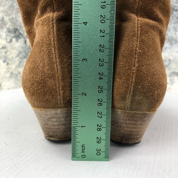 Woman by Common Projects Women's EU 36 (US 6) Brown Leather Side Zip Ankle Boots - Picture 5 of 14